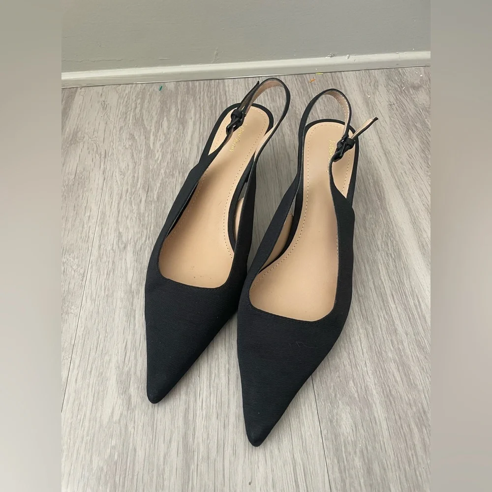 & Other Stories Black Slingback Heels - Picture 2 of 6